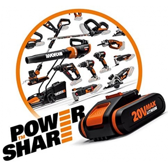 Worx WA3572 20V 2.5Ah Li-Ion Akku - Akku - 2.500 MAh Worx