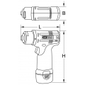 KS TOOLS Akku-Schleifmaschine, 3.200 U/min 10,8V, mit 2 Akkus und 1 Ladegerät