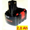 Original Bosch Akku 14,4 V 1,2 / 1,5 Ah PSR AHS ART 23  Accutrim Neu Bestückt mit2,0 Ah