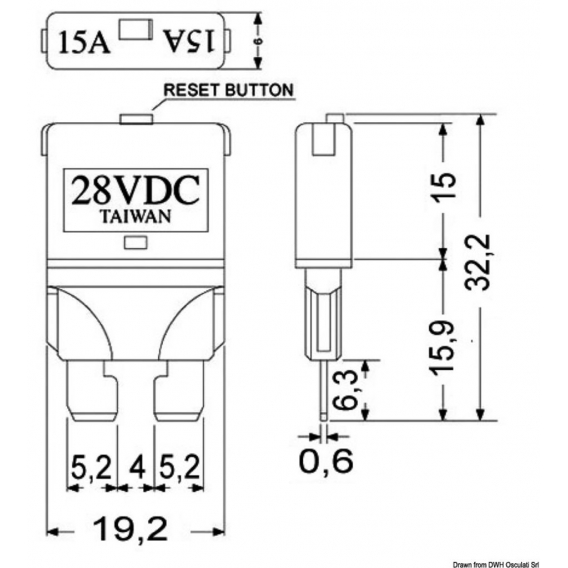 Osculati Fusibili Riarmabili 10 ampere