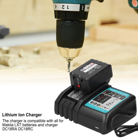 Ladegerät für Makita Akku 18V 4.0Ah Lithium Ion Industriezubehör DC18RC