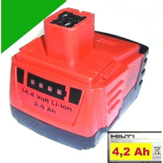 ORIGINAL  Hilti Akku  B 144  Li 14,4 V   mit 4.2 Ah  Sony Zellen