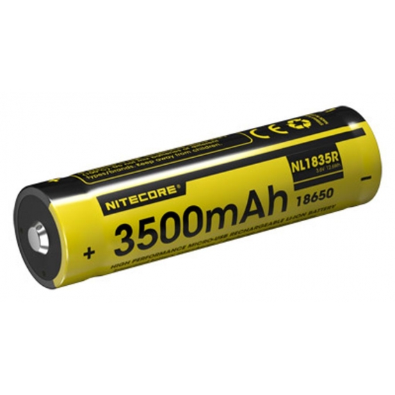 Nitecore Li-Ion Akku Typ 18650 NL1835R 3500mAh mit Micro-USB-Ladeanschluss