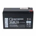 Q-Batteries 12LSX-7.5 12V 7,5Ah Blei-Vlies-Akku / AGM 10 Jahre V0 Gehäuse