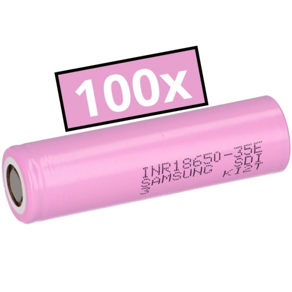 100x Samsung INR18650-35E 3500mAh 3,7V - 18650 Akku 35E