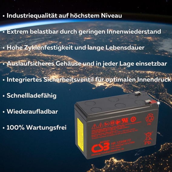 CSB-SCD133  kompatibler Akkusatz geeignet für APC RBC133