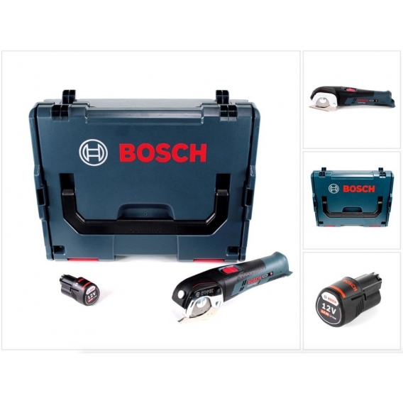 Bosch GUS 12V-300 Akku Universalschere 12V + 1x Akku 3,0Ah + L-Boxx - ohne Ladegerät