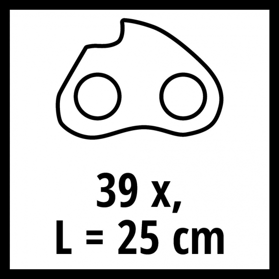 Einhell Kettensägen-Zubehör Ersatzkette 25cm 1,3 39T 3/8