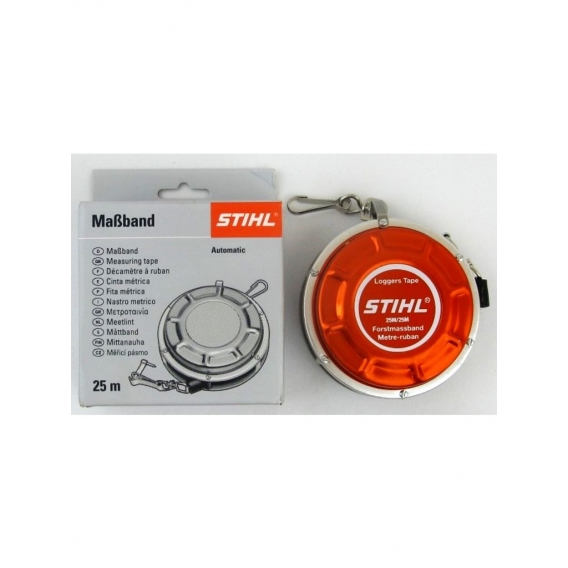 STIHL 0000 881 0801 original Forstmaßband, Metall 25m Aufrollautomatic  Stihl