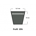 SWR Schmalkeilriemen XPA 1732 Lw, flankenoffen, formgezahnt