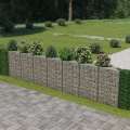 Eleganter - HOMMIE Gabionenwand Verzinkter Stahl 450×30×100 cm - Praktischen Design für Garten & Zuhause,450 x 30 x 100 cm ,Einf