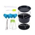 Set mit 10 Antihaft-Luftfritteusen-Zubehör, Air Fryer Ersatz-Stahl-Metallhalter für 3,7-5,8 Qt - 16cm Größe 16CM