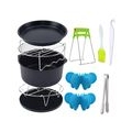 Set mit 10 Antihaft-Luftfritteusen-Zubehör, Air Fryer Ersatz-Stahl-Metallhalter für 3,7-5,8 Qt - 16cm Größe 16CM