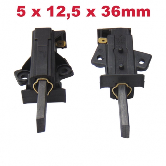 Trade-Shop 2x Motorkohlen 5x12,5x36mm mit Halter L ersetzt Bauknecht Whirlpool 481236248001 481281729455 Indesit Ariston Hotpoin