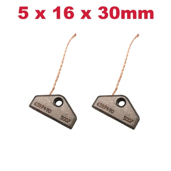 Trade-Shop 2x Motorkohlen 5x16x30mm für Miele MONDIA185C T233C PARAGONSENSOR T8432C PREMIUMEDITION T7954WP T7964C T8969WP T8970W