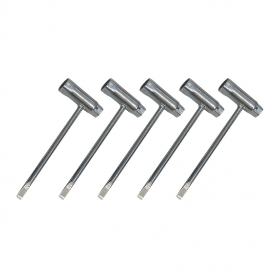 5er Pack Schraubendreher und Schraubenschluessel Kettensaege Scrench 13mm x 19mm Stab T-Schraubenschluessel Schraubenschluessel 