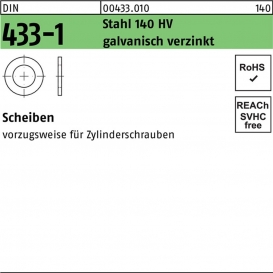 More about Scheibe DIN 433-1 13 x20 x2 Stahl 140 HV galvanisch verzinkt