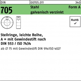 More about Stellring DIN 705 m.Gewindestift A 32 x 50 x 16 Stahl galvanisch verzinkt leichte Reihe