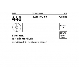 More about Scheibe DIN 440/ISO 7094 Form R R 42 x140 x 8 Stahl 100 HV