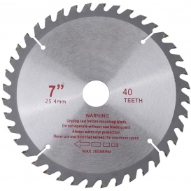 More about AcserGery 7 Zoll 40 Zähne Hartmetall-Kreissägeblatt Holzbearbeitung Schneidwerkzeug Bohrungsdurchmesser 25,4 mm