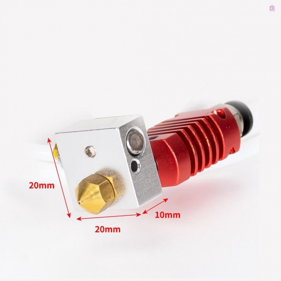 AcserGery G\u0026M Tronxy 3D-Upgrade-Teile Zusammengebautes MK10-Extruder-Hotend-Kit mit Aluminium-Heizblock, 0,4-mm-Düse, 100-K