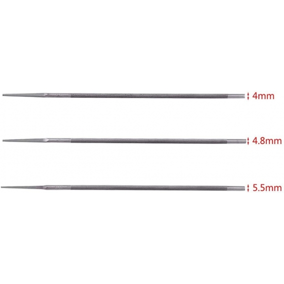 AcserGery Packung mit 3 Rundfeilen, Kettensägenschärfgerät, Kettensägenschärfgerät (4,8 mm)