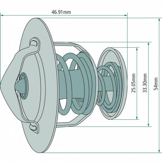 Thermostat Vergleichsnummer: 98463637 Ø 54mm Temperatur 79°C