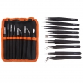 9 Stücke Edelstahl Pinzette Set Antistatische Zange Zangen Kit Repair Tool