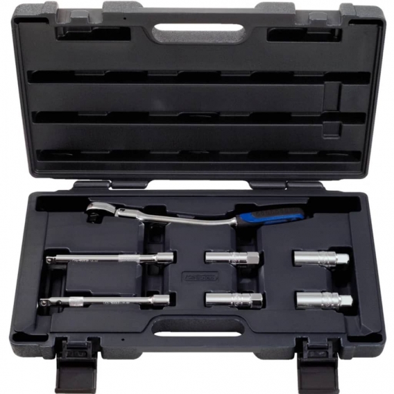 KS Tools CHROMEplus® Zündkerzen Service Satz, 7 tlg. 3/8"