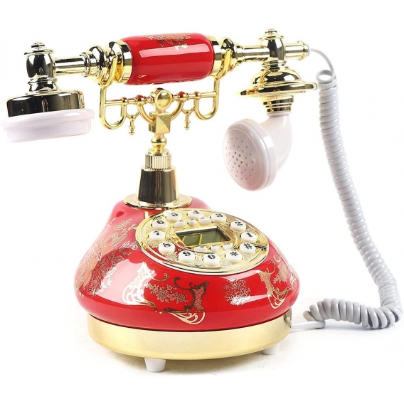 Retro Keramik Vintage Telefon Verkabelt Festnetz Zuhause Dekor Antik Geschenk