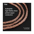 TRN T2 HiFi-Upgrade-Kabel Abnehmbares austauschbares Kopfh?rerkabel 16-adrig versilbertes 3,5-mm-Stecker-Kopfh?rerkabel MMCX / 2