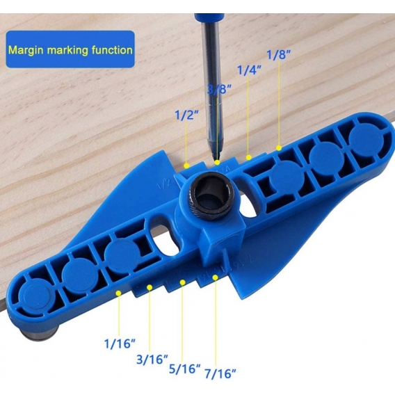 AcserGery Bohrerführungsset, Tischlerführungen mit Adapter für 6/8/10 mm Loch, 2 in 1 selbstzentrierender Dübel Abarit für die H