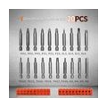 AcserGery 40-teiliges Schraubendreher-Bit-Set und Sechskant-Steckschlüssel-Set, universelles 1/4-Zoll-Steckschlüssel-Set, 55-mm-