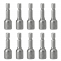 AcserGery BTF 10-teiliges magnetisches Steckschlüssel-Set 8 mm 5/16 Zoll Stecknuss-Adapter Sechskantbohrer