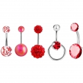 AcserGery 5 teile/satz Bauchnabel Nagel 5 farbe Zirkon Optional Modische Neue Piercing Schmuck Kombination Set