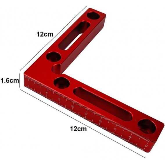 AcserGery 90-Grad-Positionierungshalterungen aus Aluminiumlegierung, 12 x 12 cm Klemmwinkel, rechtwinklige Klemmen, Tischlerwerk