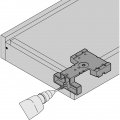 BLUM Bohrlehre für TANDEM T65.1000.02, Kunststoff/Stahl