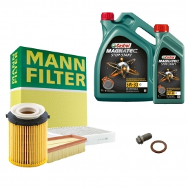 More about Inspektionspaket MANN-FILTER + 6L Castrol Magnatec 5W30 Filterset Service-Set von SET (P-H-05-00068) Service/Wartung Inspektions