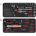 KS TOOLS TOOLBOX Universal-Systemeinlagen-Satz für 2 Ablagen mit 175 Premium-Werkzeugen