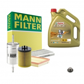 More about Inspektionspaket MANN-FILTER + 5L Castrol Edge 5W30 Filterset Service-Set von SET (P-H-05-00076) Service/Wartung Inspektionskit,