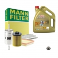 Inspektionspaket MANN-FILTER + 5L Castrol Edge 5W30 Filterset Service-Set von SET (P-H-05-00076) Service/Wartung Inspektionskit,