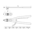 BGS technic Sprengringzange | abgewinkelt | für Innensprengringe | 500 mm