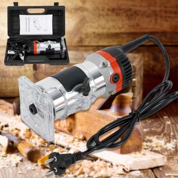 800W 6,35 mm Elektrischer Fräser Holzfräsmaschine Laminergerät Router Verbinder