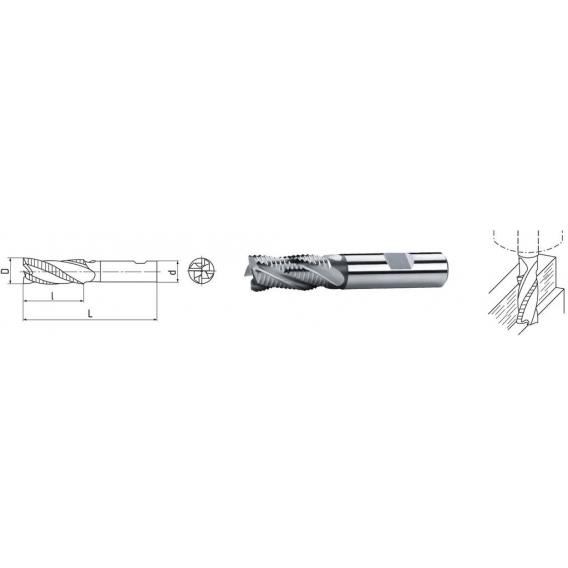 Elmag HSS Co8-Schaftfräser DIN 844, 72506