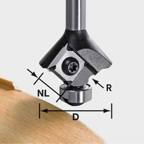 Festool Wendeplatten-Abrundfräser HW S8 HW R1 D28 KL12,7 OFK 499811