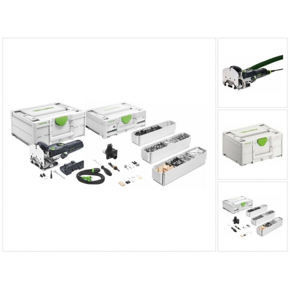 Festool DF 500 Q-Plus Dübelfräse 420 W 4 - 10 mm + Systainer ( 576413 ) + KV-SYS D8 DOMINO Verbinder Sortiment ( 576797 )