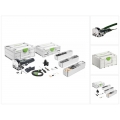 Festool DF 500 Q-Plus Dübelfräse 420 W 4 - 10 mm + Systainer ( 576413 ) + KV-SYS D8 DOMINO Verbinder Sortiment ( 576797 )