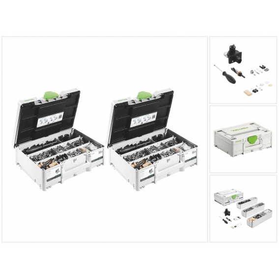 Festool KV-SYS D8 DOMINO Verbinder Sortiment 2 Stk. ( 2x 576797 ) für Dübelfräse DF 500