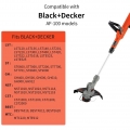 Schnur Trimmer Ersatzspule, Autofeed Unkrautfräser Schnur, Kompatibel mit Black+Decker Schnur Trimmer