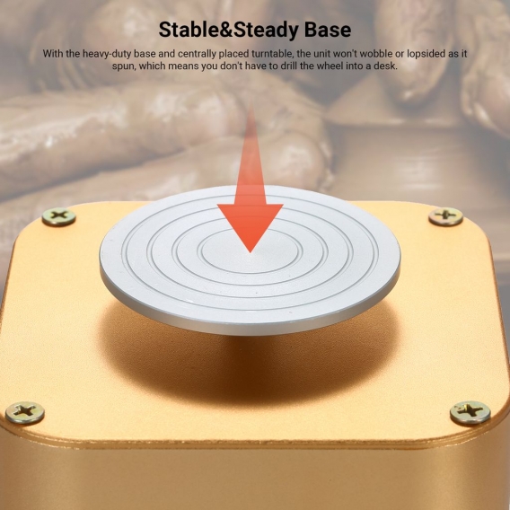 Elektrische Keramikrad-Keramikmaschine mit 6-cm-Drehscheibe aus Ton mit variabler Geschwindigkeit und Drehung im Uhrzeigersinn /